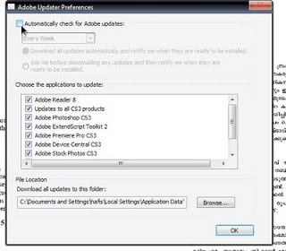 turn offf adobe updater